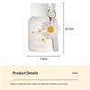 Frosted Glass Water Bottle Adorable Cute Print Lightweight Portable Carry Strap 500ml for Girls School Outdoor Use