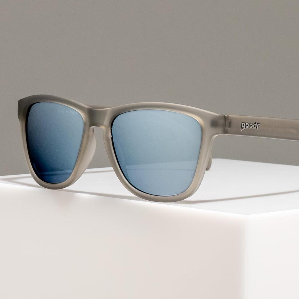 Goodr Going To Polarized Dark Gray Translucent Frame with Chrome Reflective UV400 Dark Dark M Valhalla...Witness! Men's & Women's Sunglasses, Lenses,