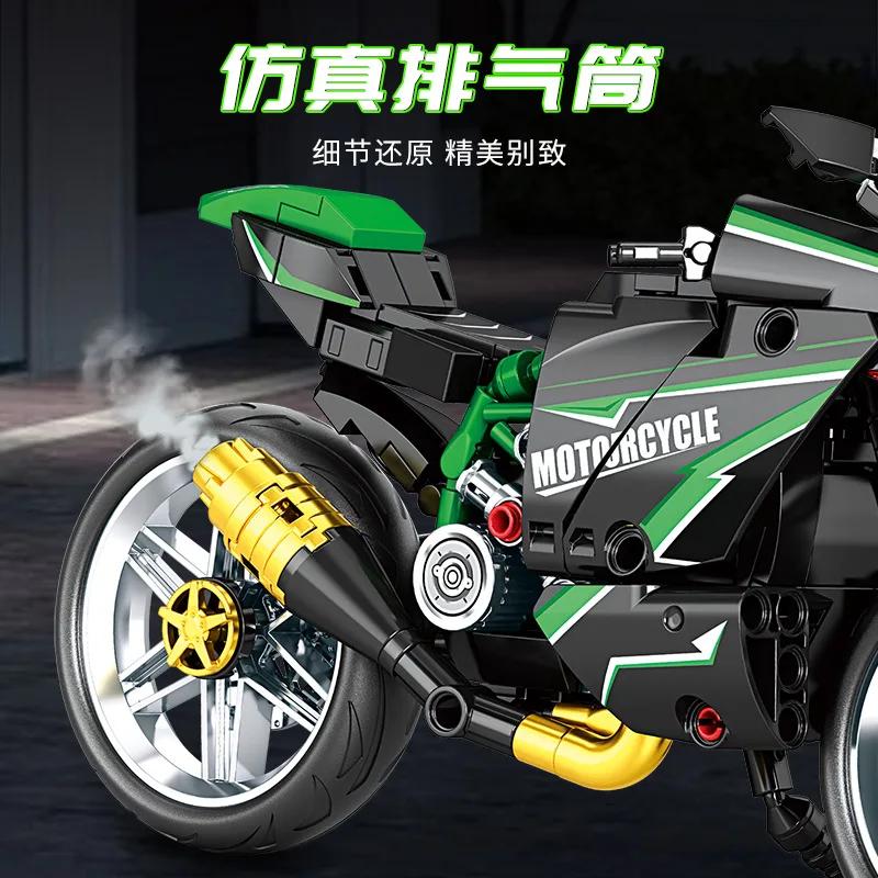 Şehir Retro Teknik Moto Araba Yapı Blokları Yarış Motosikleti Araç Tuğlaları Çocuklar İçin Oyuncaklar Hediyeler