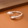 New Popular Exquisite Animal 925 Sterling Silver Jewelry Creative Double Dolphin Hypoallergenic Female Opening Rings  R289