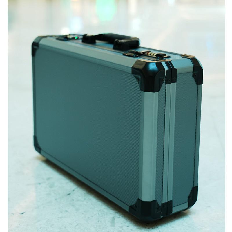 Smoky Grey Aluminum Alloy Multifunction Watch and Jewelry Display Box with Transparent Lid