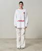 Lense Side Zipper Cargo Bootcut Pants Off White