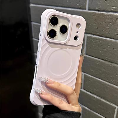 For Apple IPhone 17 Full Cover Phone Case New Silicone Design   for IPhone 16 Pro Ripple Magnetic 17 Air Simple Style