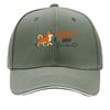 Shiba Inu Pulse Line Silhouette Hip Hop Hat Fashion Outdoor Sports Sandwich Baseball Cap