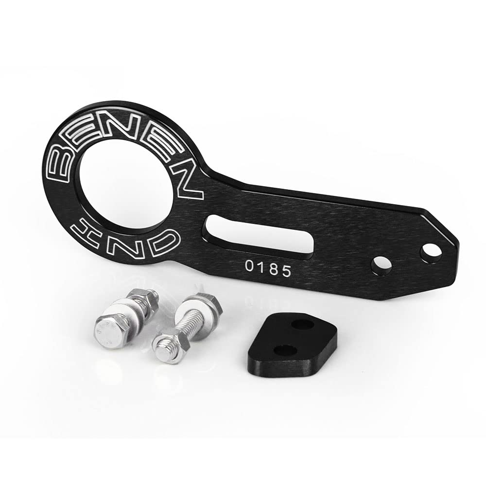 Universal Front Tow Hook, Aluminum Alloy, Durable Racing Hook, Parts & Accessories (Black)