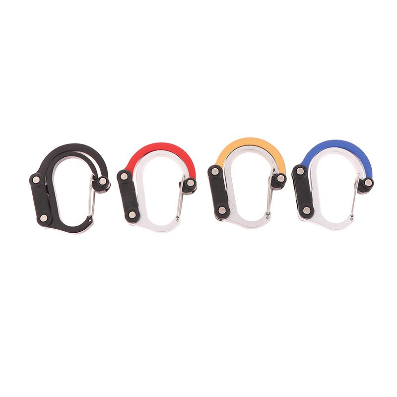 Multifunctional Aluminum Alloy D Type Carabiner 360 Degree Rotary Quick-Hanging Carabiner Buckle Hybrid Gear Clip Outdoor Gadget