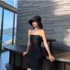 WTEMPO Brand Trendy Fashion Halter Dresses Women Summer Women's Sexy Inside Hit Bottom Hepburn Style Small Black Dress Halter Skirts