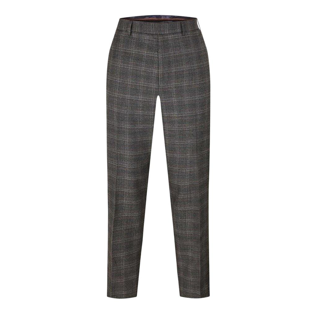 Ted Baker Mens Plaid Straight Trousers