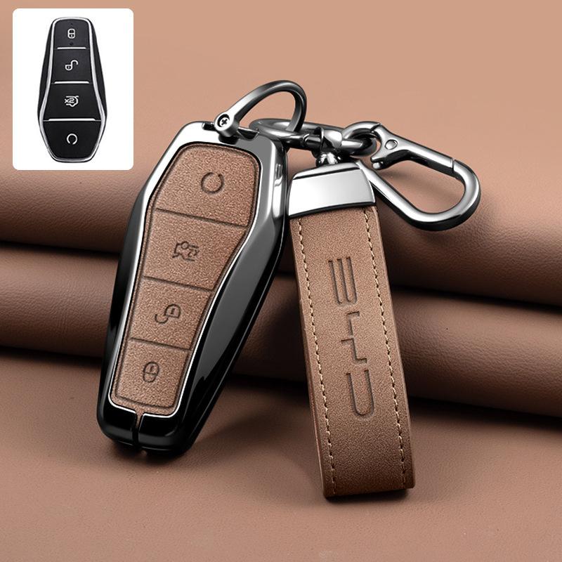 Zinc Alloy Car Key Case Cover for BYD Seal U DMI Song Plus Atto 3 Han EV Dolphin Mini Sealion 7 Protection Key Cover Accessories