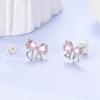 Fashion Spring Series Earrings For Women 925 Silver Color Butterfly Dragonfly Flower Heart Shaped Ear Studs Fine Jewelry Couple
