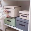 Scratch Resistant Foldable Non Woven Storage Box Gray Space Saving Organizer for Underwear Socks Clothing Toys Home Use