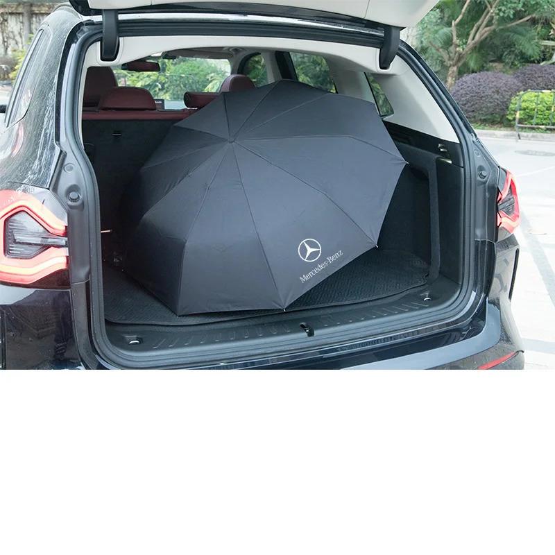 Car Automatic Folding Windproof Sunshade Umbrella For Mercedes-Benz A B C E S V R-Class A45 C43 CLA GLA GLB GLC SLK SL Vito GLE