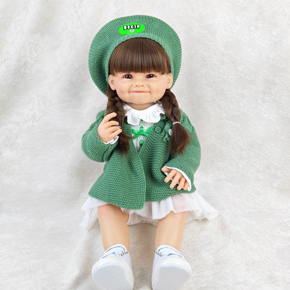 

Рожденная кукла: Мягкая виниловая детская игрушка - Готовая к купанию, одеваемая принцесса, компаньон для игрового домика Complete Set (Doll + Clothes)