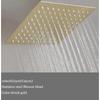 BAKALA 8/10/12 Inch Water Powered Rain Shower Head Bathroom Square Brush Gold Shower Head Stainless Steel Shower Head