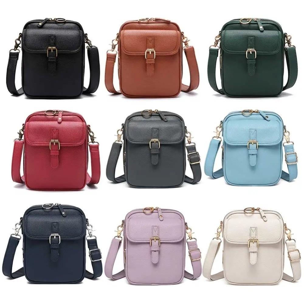 With Adjustable Removable Strap Crossbody Leather  Bag Large Capacity Phone Handbag  Gifts