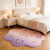 Bunte Blumenteppiche für das Wohnzimmer Flauschig Weicher Schlafzimmer Dekor Teppich Unregelmäßige Form Nachttischteppich Zuhause Dicke Plüsch Bodenmatte