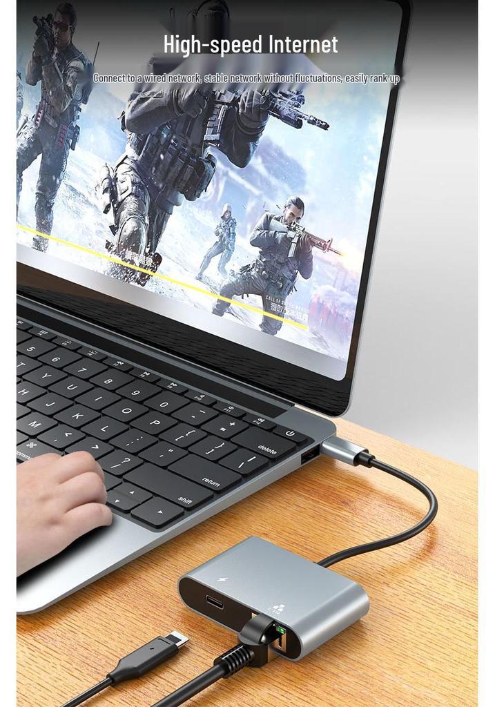 USB-C to 2.5G Ethernet Adapter with 100W PD Charging Dock