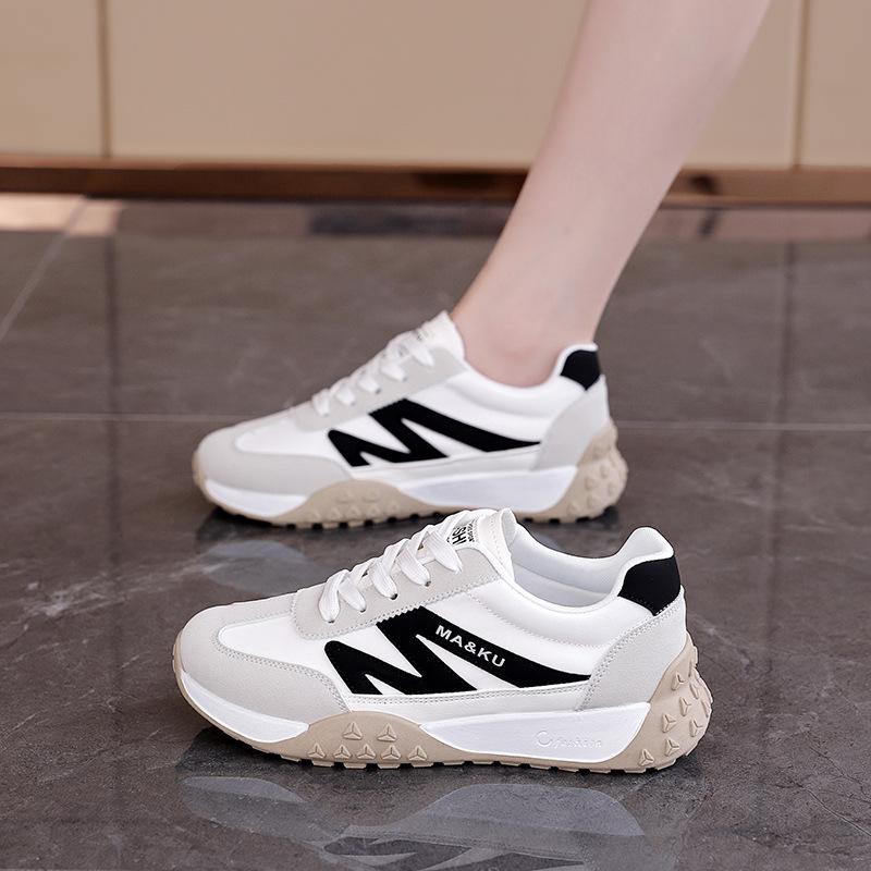Spring Student Versatile Casual Single Shoes Women's Color Matching Niche Design Sports Shoes Lightweight Breathable Running Shoes