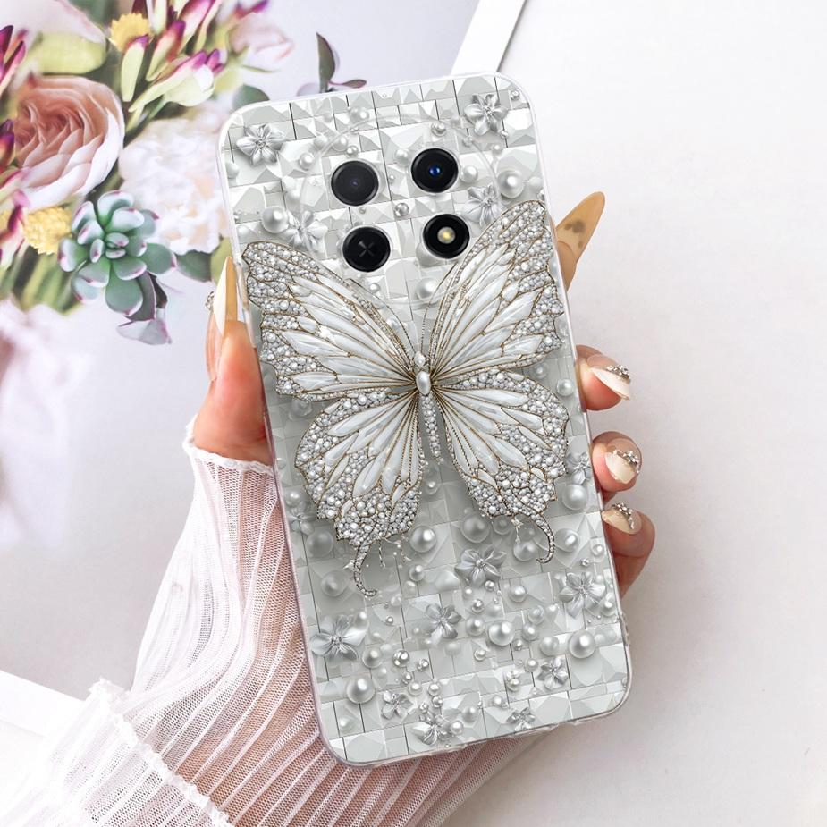 For Huawei Nova Y91 Case STG-LX1 STG-LX2 Stylish Bow Flowers Painted Cover Soft Silicone Case For Huawei Nova Y91 NovaY91 Fundas