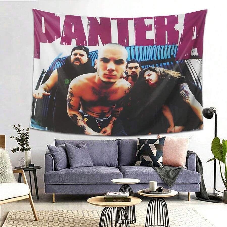 Peach tapestry in the style of the character Pantera 75x100 чёрный