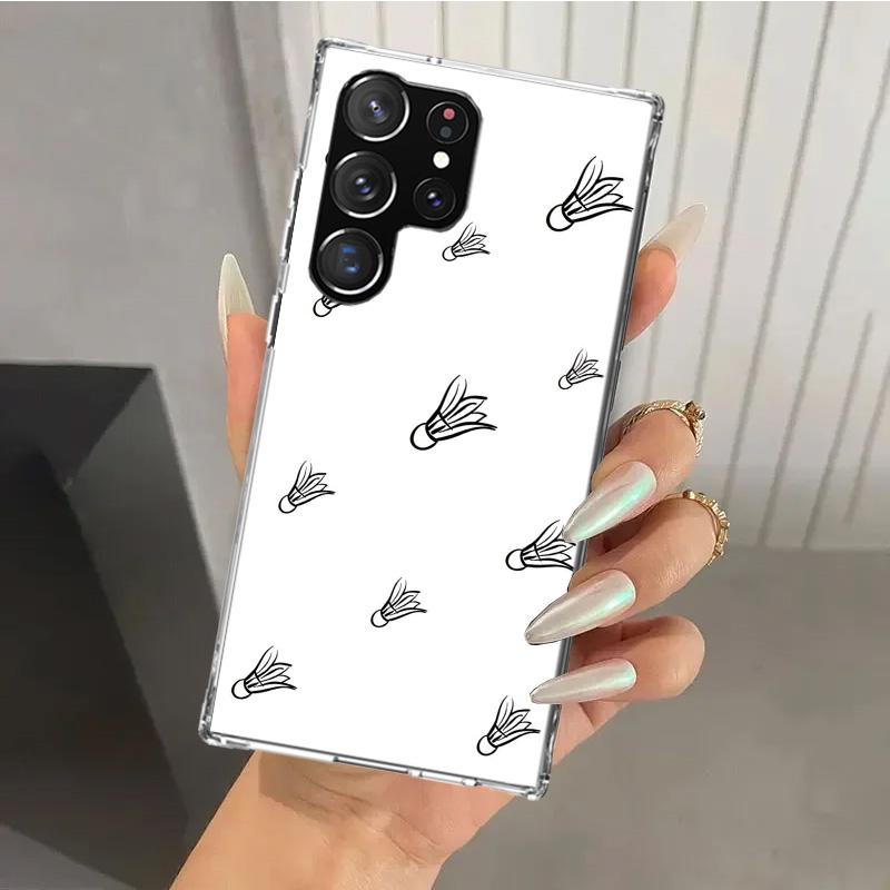 Badminton Sport Phone Case for Samsung Galaxy S26 S24 S23 Ultra S25 Edge S22 S21 Plus S20 FE + Soft Print Shell Funda Galaxy S25