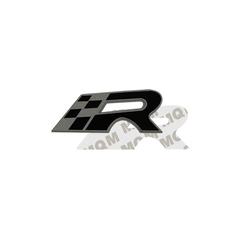 zjcr6 Car Accessories Metal Race Flag Front Hood Grille Emblem Rear Trunk Body R 300 Badge Sticker For Seat IBIZA Leon Cupra Ateca