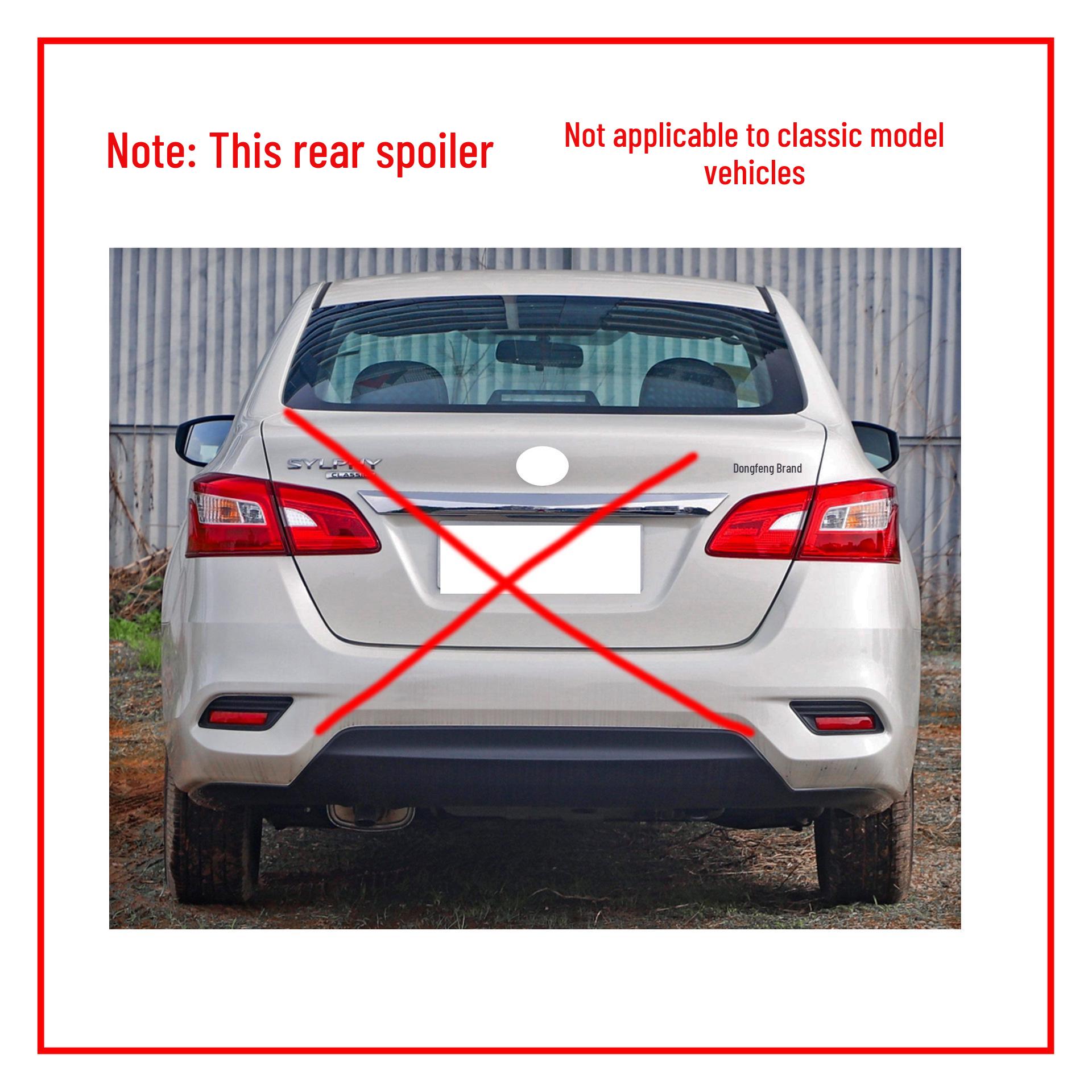 14th Gen Sylphy Rear Spoiler - No-Drill, Original Style Suitable for 2020-2024.