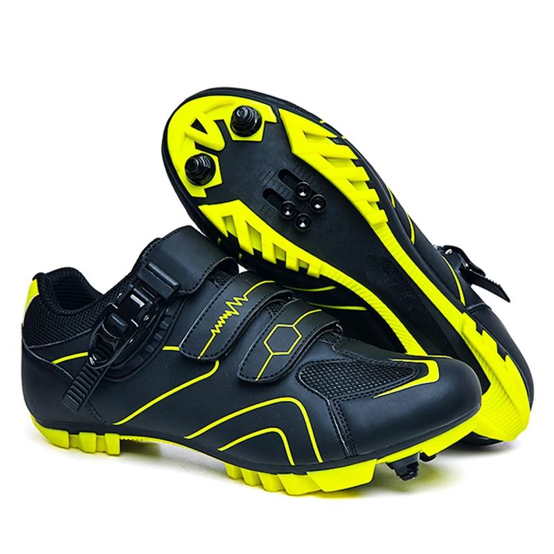 Men's MTB Bicycle Boots Breathable Pro Cycling Sneakers Non-Slip Spikes Cycling Shoes Pedal Bike Shoes MTB Pedal Shoes