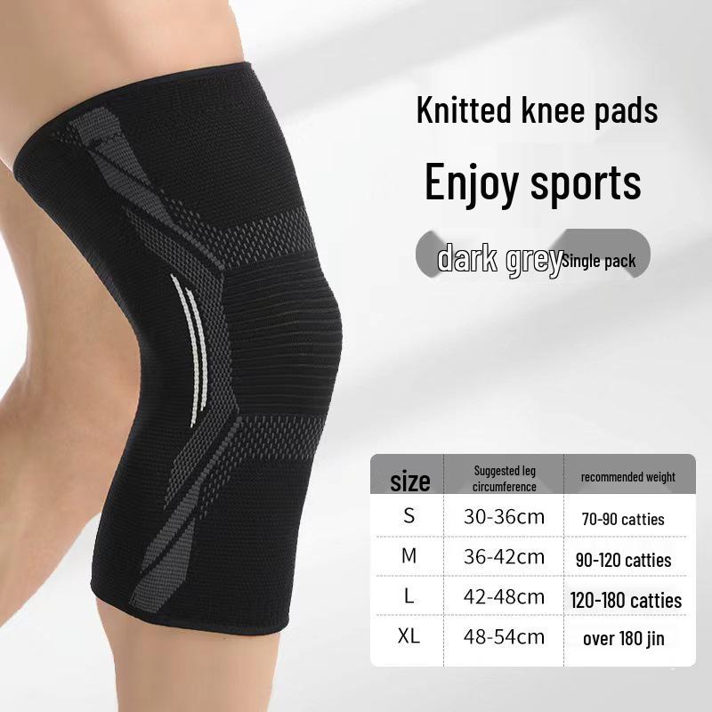

Professional Sports Knee Brace - Anti-slip, Breathable Nylon Guard for Men & Women, Ideal for Basketball, Running, and Meniscus Support L (120-180 Jin, Single)