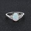 Luxury Opal Rings, Jewelry European and American Couple Rings, Fashion Jewelry Gemstone Rings for Women
