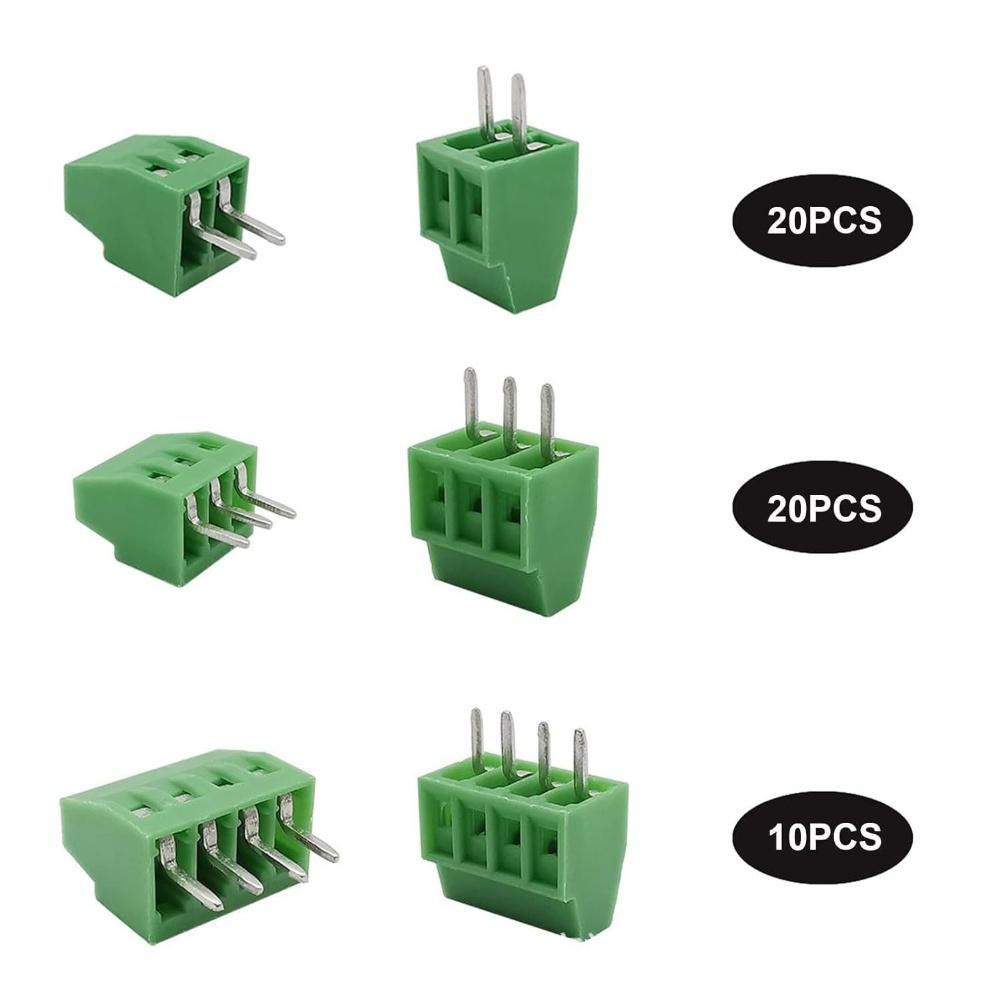 50PCS KF128 PCB Mount Screw Terminal Blocks with 2 54mm Pitch In 2 Pin 3 Pin 4 Pin Versions for Secure Electrical Connections
