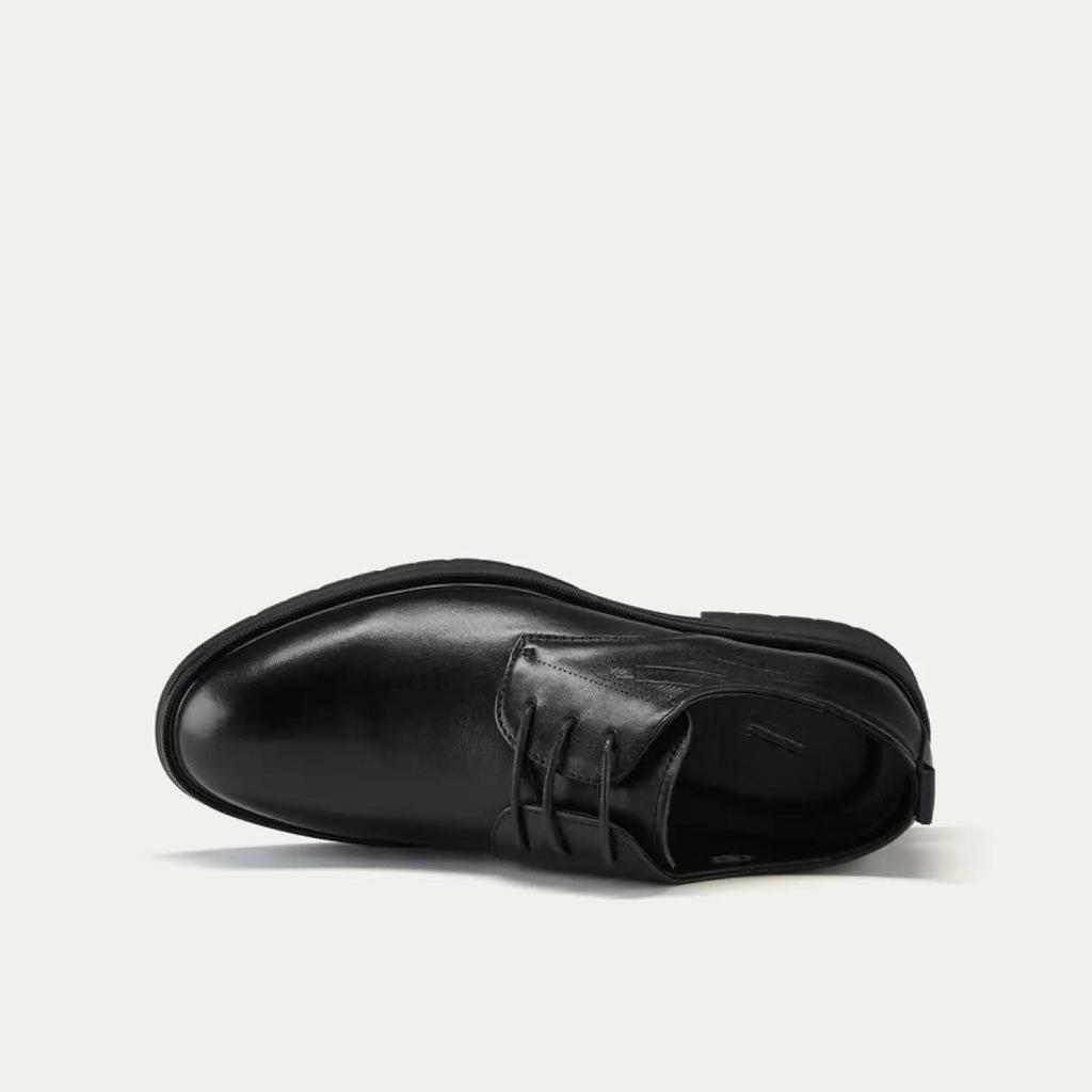 Men's Formal Lace-up Leather Shoes - High-end Cowhide with Soft Texture