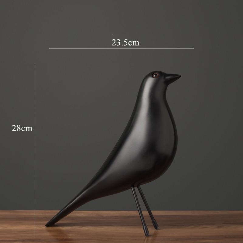 

Фигурка птицы из смолы, статуя птицы, офисные украшения, скандинавская простая скульптура голубя, украшение дома E