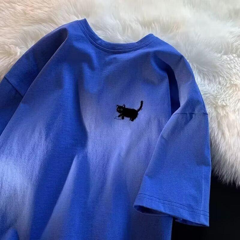 New Short Sleeved T-Shirt For Men In Summer, Korean Style Trend, Simple Half Sleeved Top, Hong Kong Style Loose Casual Brand T-Shirt