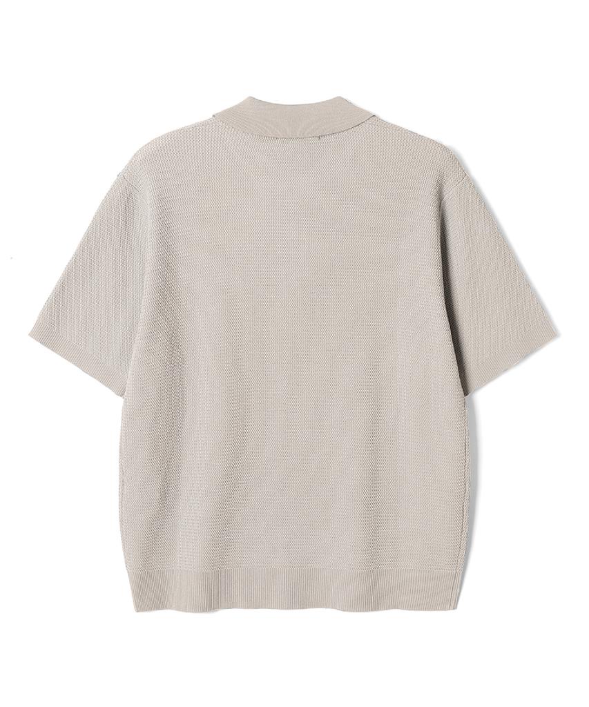 ADHOC Men'S Summer Open Collar Neck Knit (Lt-Beige) (Hc4Ska2)