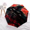 1pc Batman Blood Automatic Folding Umbrella - Compact 8-Rib Design, Durable Plastic & Iron1198L