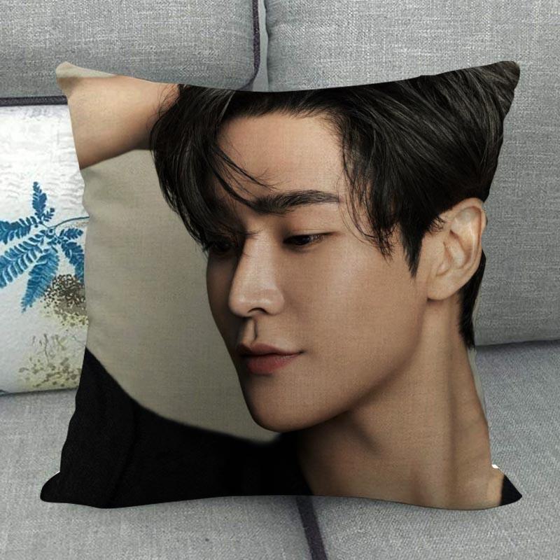 Custom ROWOON Pillowcase Wedding Decorative Cotton Linen Pillow Case For Home PillowCover 45X45(One Sides)