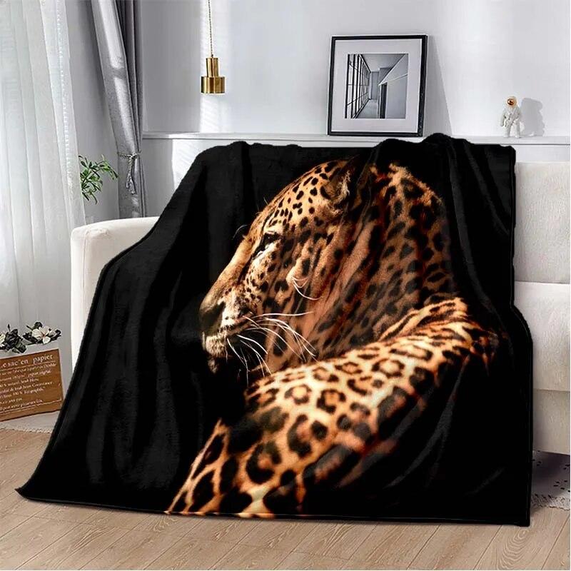 3d Tier Gepard Leopard Cartoon Blanket for Bed Picnic Blanket Sofa Thin Blanket Air Conditioning Blanket Customized Blankets