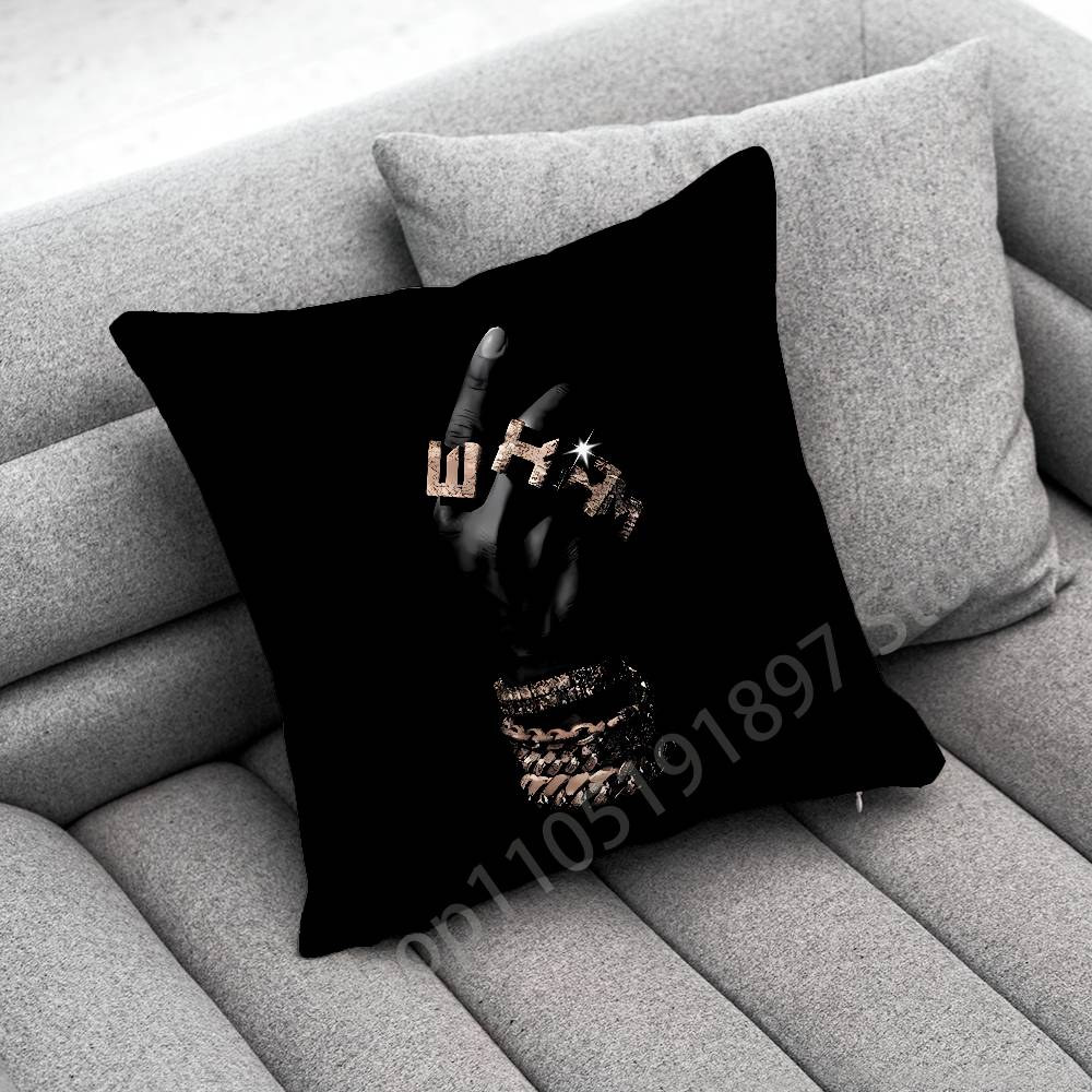 L-Lil Baby WHAM Drip Harder Throw Pillow Case For 30x30cm 40x40cm 45x45cm 50x50cm 55x55cm Square Sofa Pillowcase Shell