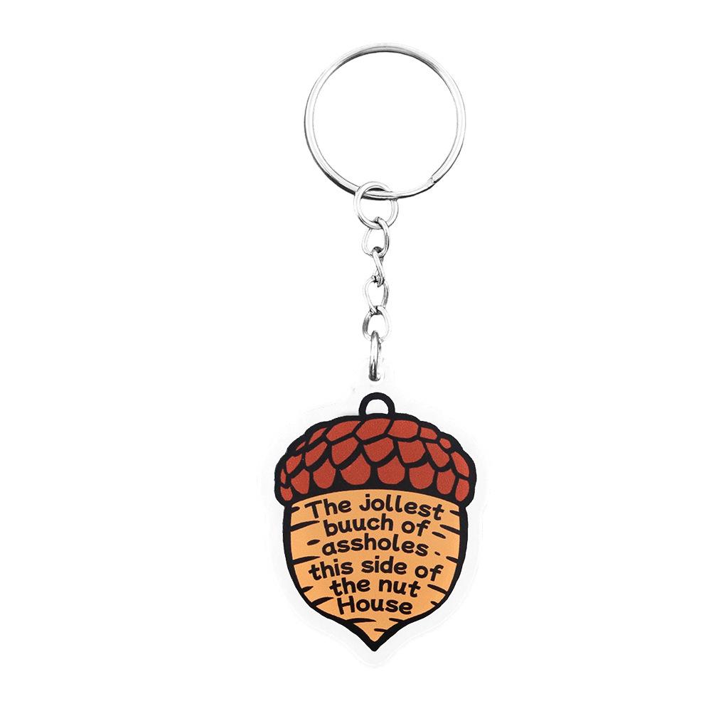Adorable Cartoon Acrylic Keychain - Creative Keyring and Gift Bag Charm