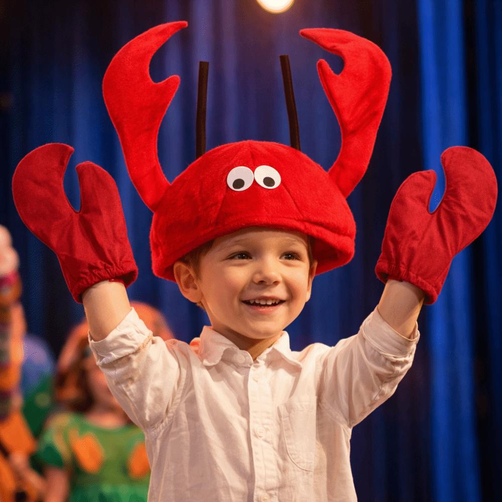 Cartoon Red Lobster Hat Cute Animal Headgear Creative Crab Hat Birthday Party
