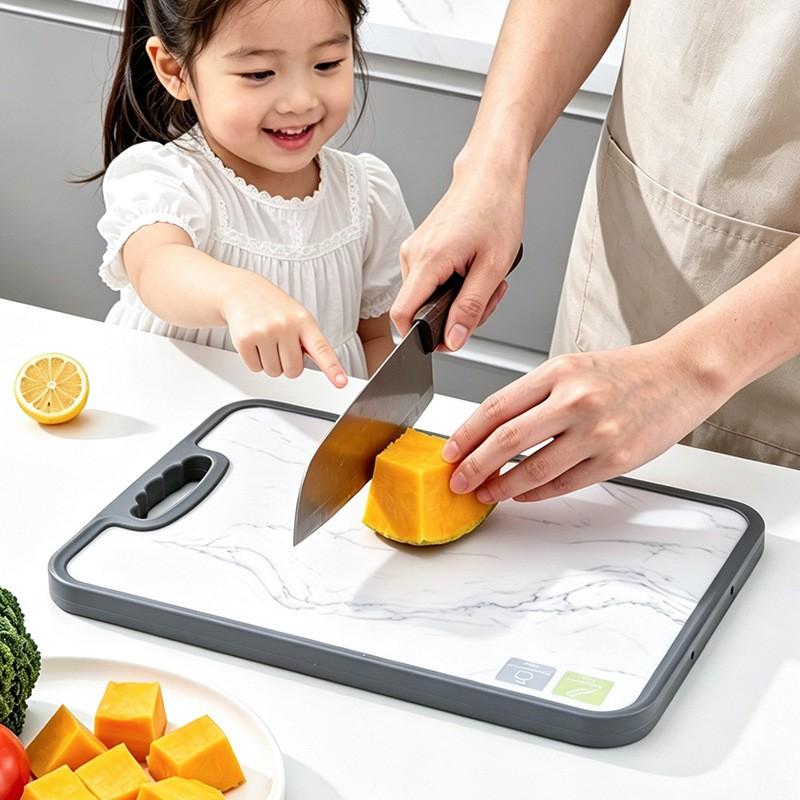 316 Stainless Steel Cutting Board With Anti-Slip Edge Dual-Sided Antibacterial Kitchen Chopping Fruits Vegetables