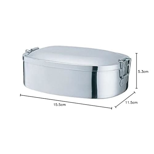 Aoyoshi ZEBRA Bento Box, 15cm, Stainless Steel, Approx. 620ml, Dishwasher Safe, Oval, 061899