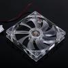 120mm Computer PC 4 LED Light Cooling Fan 12cm 4Pin Transparent Clear Case LED Luminous Chassis CPU Cooler Heatsink