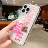 Pink Lucky Wealth Letter Pattern Phone Case For Xiaomi 13T Pro 13 12 11 Lite 5G 12T Transparent Silicone Shockproof Bumper Cover