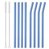 200*8mm Reusable Glass Straw Set High Borosilicate Smoothie Cocktails Straw Healthy Eco Friendly Drinking Straw with Clear Brush