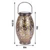 Xidajie Metal Retro Hanging Solar Lights, 2Pack Solar Lanterns With Hollow Patte