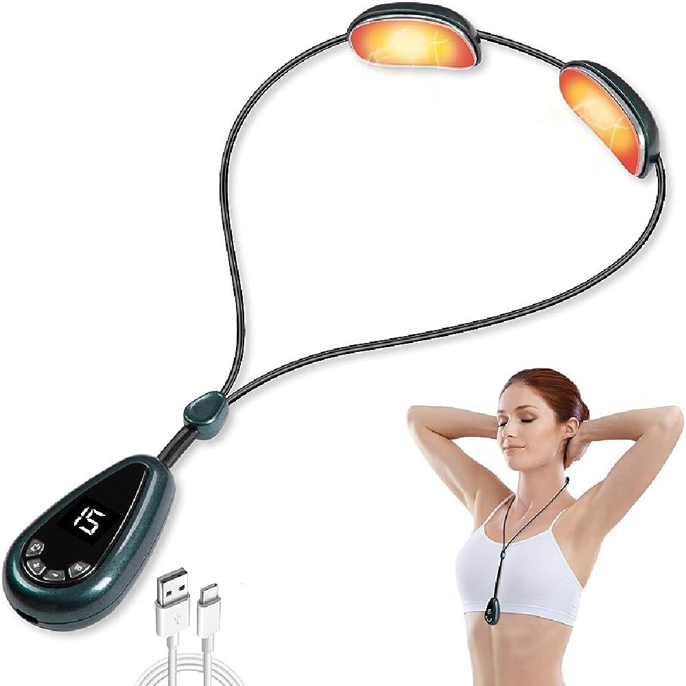 

Массажер для шеи, Массажер для шеи с подогревом, Электрический массажер для шеи, 4 режима массажа, 15 регулируемых уровней интенсивности для женщин, мужчин, родителей темно-зеленого