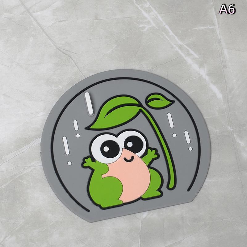 New Sewer Floor Drain Cover Deodorizer Cat Frog Pattern Bathroom Silicone Seal Mat Deodorant Mat Kitchen Toilet Insect-proof Mat