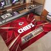 Custom Rug Kansas City Chiefs Pattern Print Name Text Soft Non‑Slip Floor Carpet for Home Indoor Decoration